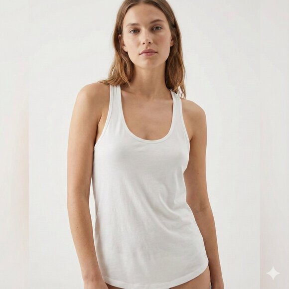 Aritzia Babaton Women's Tank Top Sleeveless Tiered Layers Off white Size XXS - Picture 1 of 16